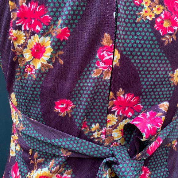 Vintage 70's Floral Empire Waist Maxi Dress XS Flower Power - Picture 16 of 16